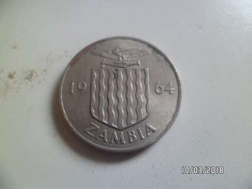 two shillings 1964 Zambia