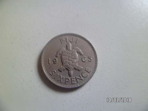 FIJI 1965 SIXPENCE