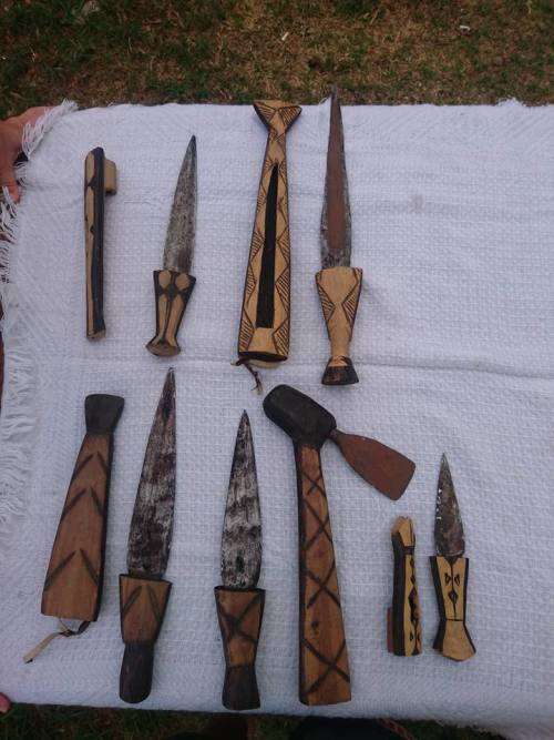 vintage ovanbo knife + one axe& knife combo.bought back from the border
