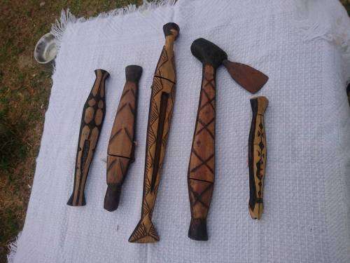 vintage ovanbo knife + one axe& knife combo.bought back from the border