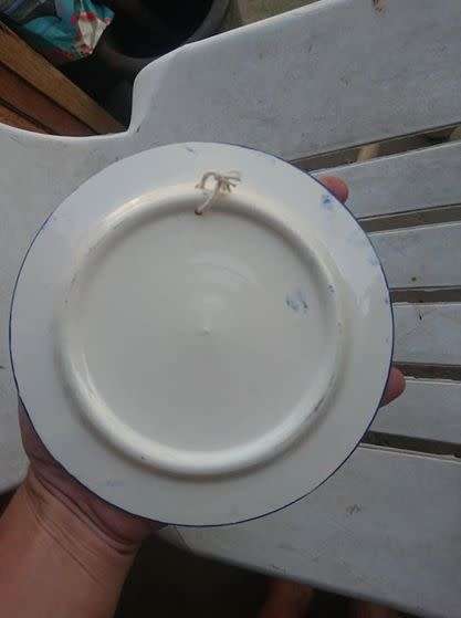 Vintage Judaica Hand Painted SHALOM Hebrew Decorative Dish Plate Judaism Israel