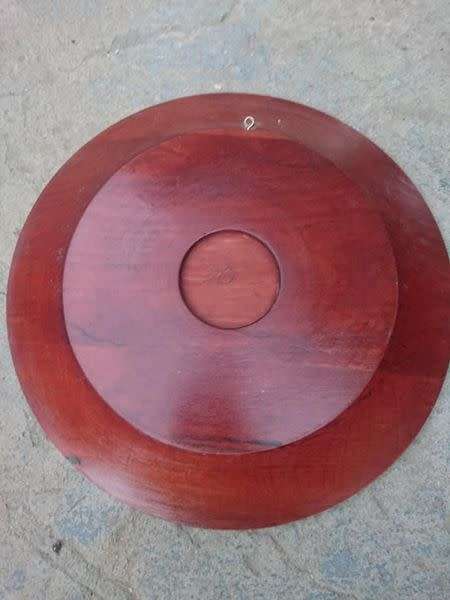 Carved wood plate