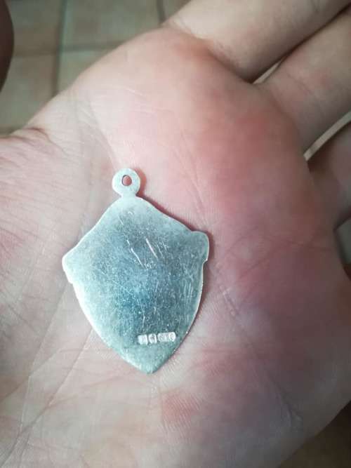 Vintage Football Soccer Solid Sterling Silver Pocket Watch Medal Fob