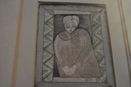 INTERESTING ABSTRACT ORIGINAL WC,SIGNED JS