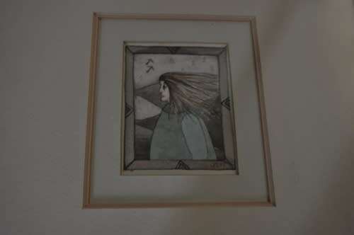 INTERESTING ABSTRACT ORIGINAL WC,SIGNED JS
