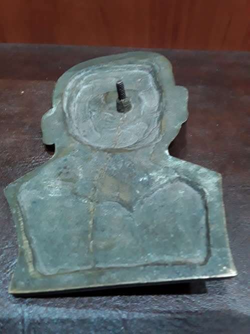RARE AFRICANA SOLID BRASS WALL MOUNT J.G STRIJDOM