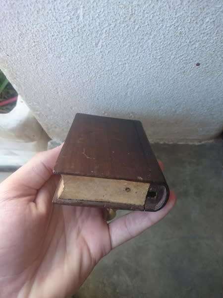 lovely vintage handmade money holder/secret storage in the shape of a book