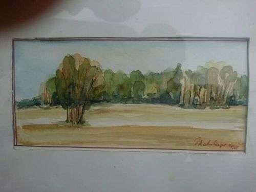 LOVELY FRAMED WATERCOLOR PAINTING BY L.MULETSKA TANGO EN BS AS 2006