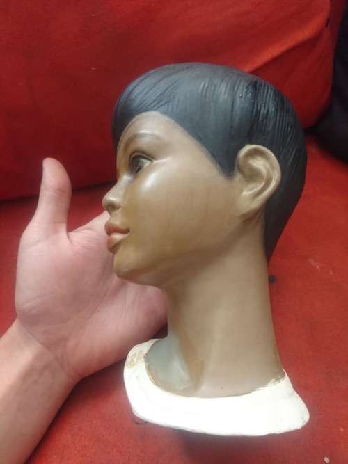 BEAUTIFUL 1950,s VINTAGE LARGE BOY AND GIRL POLYNESIAN FIGURINES HEADS BID PER ITEM