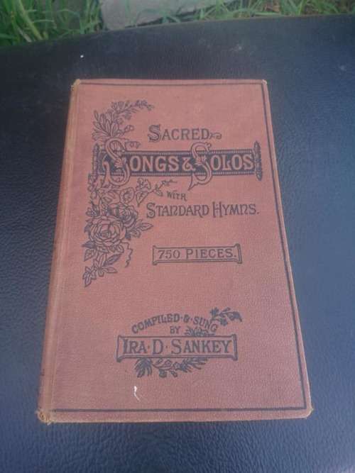 SONGS AND SOLOS WITH STANDARD HYMNS 750 PIECES BOOK.LATE 1800S-1902.SOME PAGES LOSE
