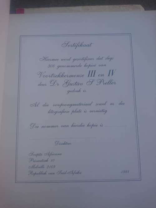 Voortrekkermese III & IV, Preller, Gustav S. Scripta Africana, Melville 1988