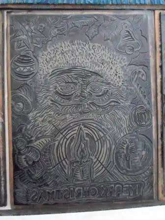 AMAZING FIND!!! 6 X RICHARD RHODE LINOCUT PRINTING BLOCKS