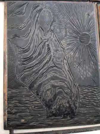 AMAZING FIND!!! 6 X RICHARD RHODE LINOCUT PRINTING BLOCKS