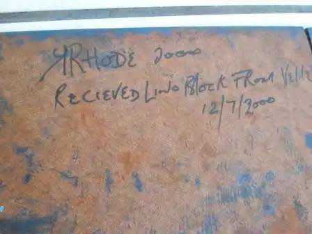 AMAZING FIND!!! 6 X RICHARD RHODE LINOCUT PRINTING BLOCKS