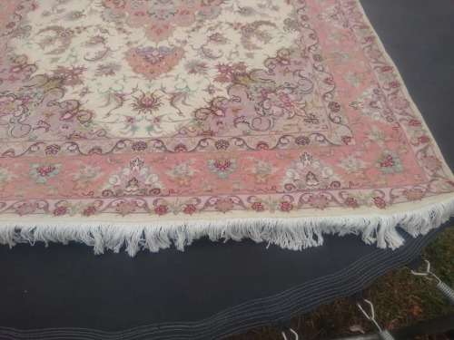 persian floweral Tabriz silk touch and cotton base size 155*215cm.