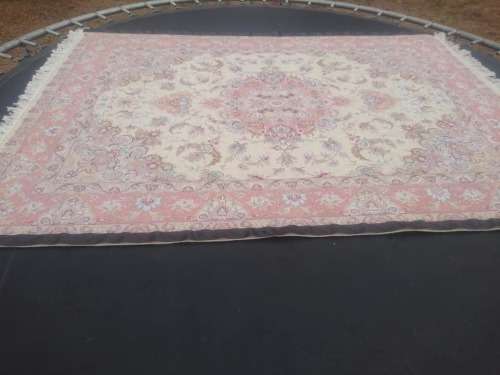 persian floweral Tabriz silk touch and cotton base size 155*215cm.