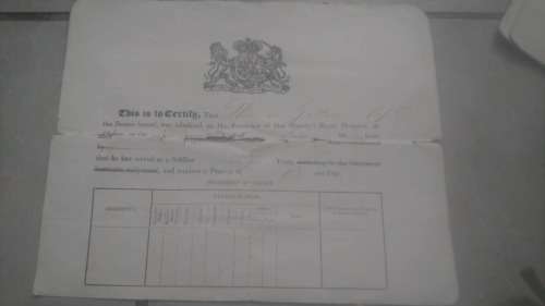 SOLDIERS ACCOUNT BOOK DATED 1821