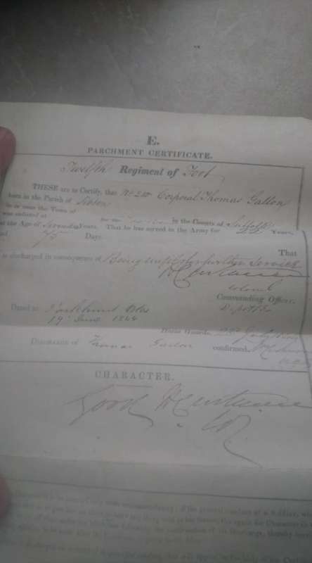 SOLDIERS ACCOUNT BOOK DATED 1821