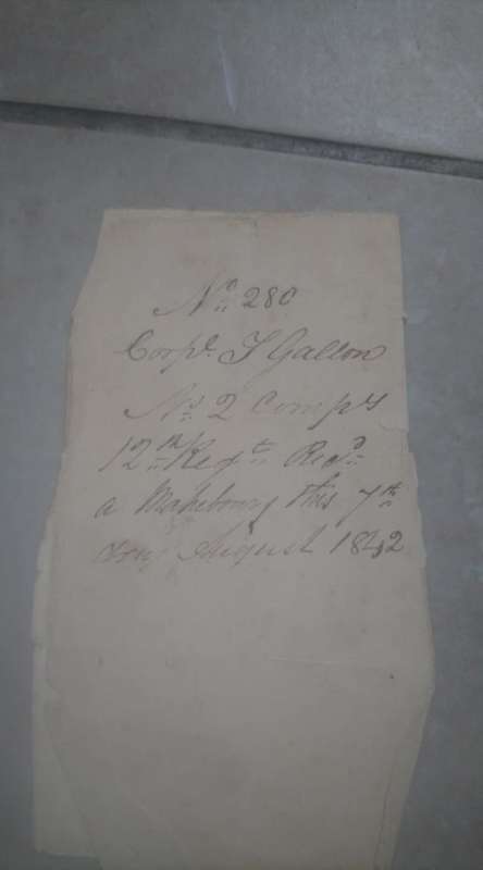 SOLDIERS ACCOUNT BOOK DATED 1821