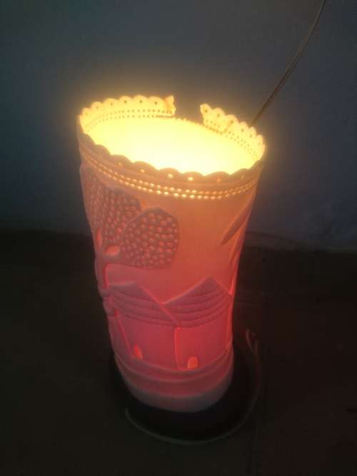 Stunning Old carved Lamp