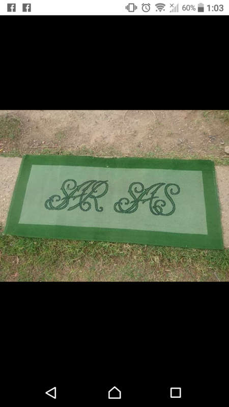 RARE FIND A ORIGINAL VINTAGE SAR CARPET.FAIR CONDITION