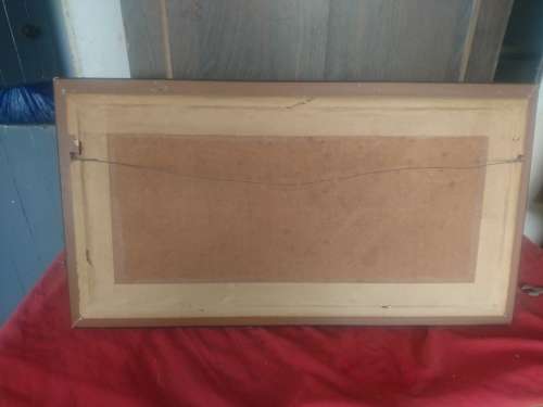 Wow stunning vintage framed print on fabric