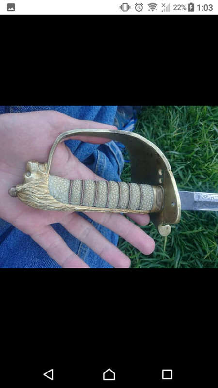 Awesome navy military sword.fair condition