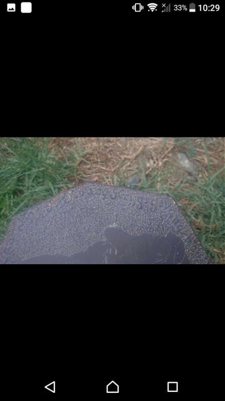 Amazing boer war POW find!!a small table made from stone by J.P.R.ROUX in bermuda 1901