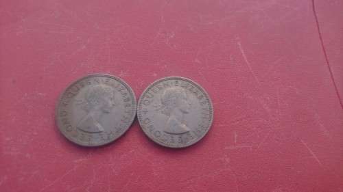 NEW ZEELAND ONE FLORIN COINS1964,65