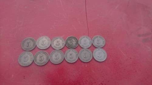 DEUTSCHES REICH COIN LOT 1875,81,93,99,08,13