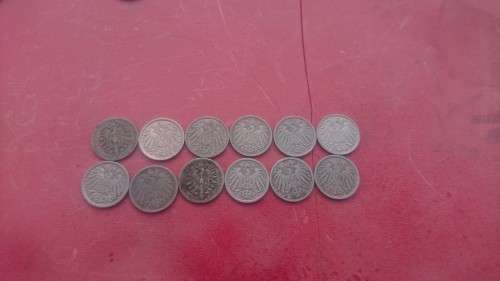 DEUTSCHES REICH COIN LOT 1875,81,93,99,08,13