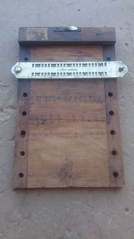 ANTIQUE c1900 Braille stencil / slate Thomas Armitage