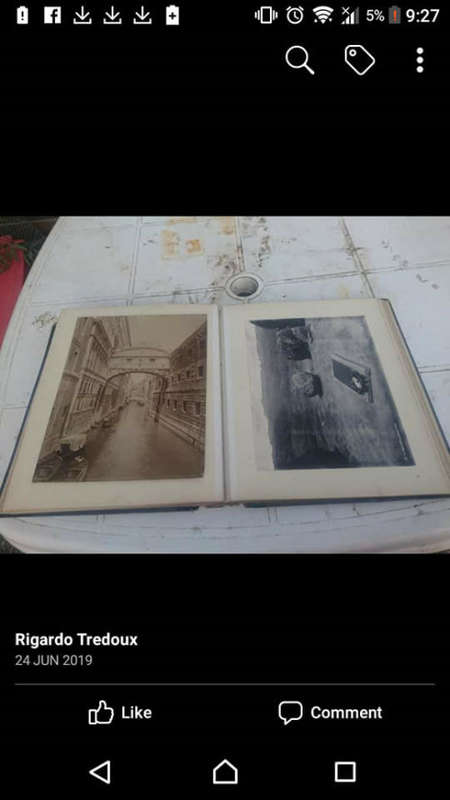 Antique photo album with original photos