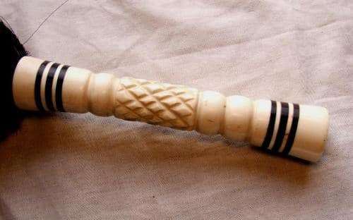 Traditional African carved Handled Fly Whisk