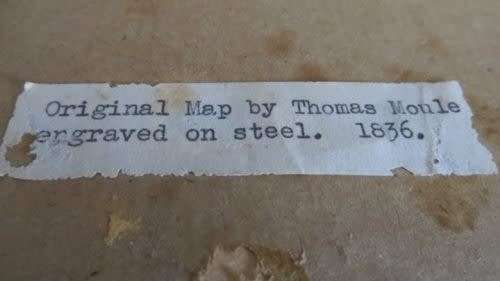 ORIGINAL MAP BY THOMAS MOULE ENGRAVED ON STEEL 1836 39cmx34cm