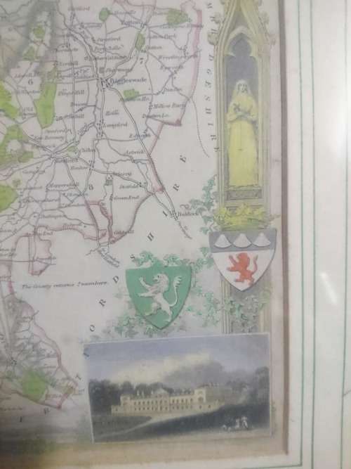 ORIGINAL MAP BY THOMAS MOULE ENGRAVED ON STEEL 1836 39cmx34cm