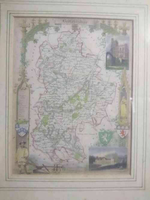 ORIGINAL MAP BY THOMAS MOULE ENGRAVED ON STEEL 1836 39cmx34cm