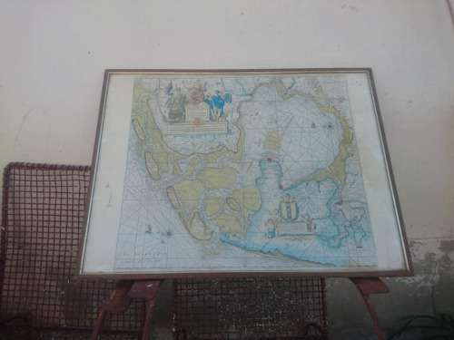Framed joannis van keulen map 65xm x 49cm