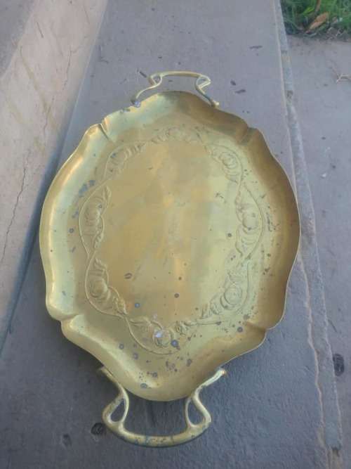 STUNNING VINTAGE TRAY STAMPED ``MADE IN ENGLAND J.SandS SOLID BRASS``NED GOOD