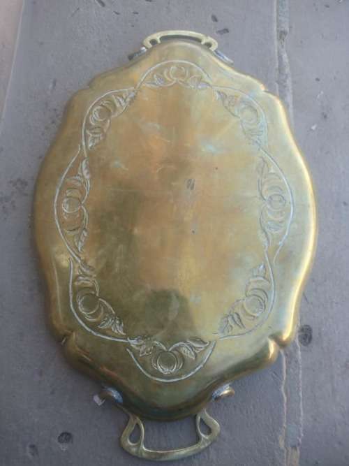 STUNNING VINTAGE TRAY STAMPED ``MADE IN ENGLAND J.SandS SOLID BRASS``NED GOOD