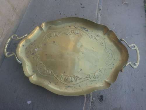 STUNNING VINTAGE TRAY STAMPED ``MADE IN ENGLAND J.SandS SOLID BRASS``NED GOOD