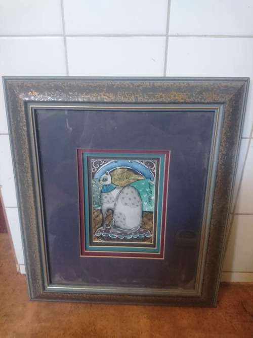 stunning framed art piece