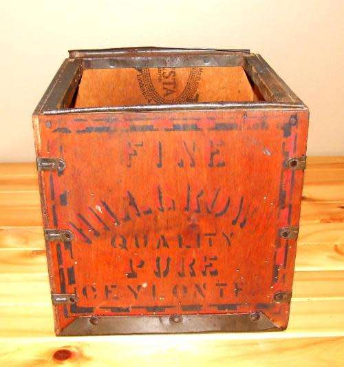 Rare Antique Ceylon tea box