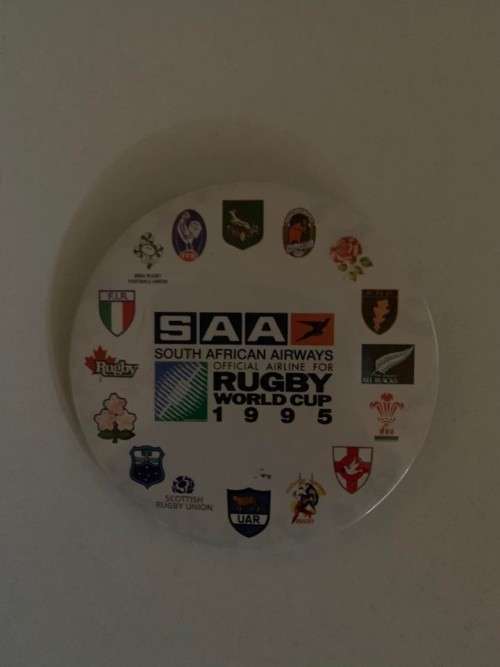 1995 Rugby World Cup tinnie badge