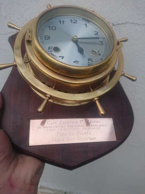 OLD BRASS GERMAN CAPTAIN CABIN CLOCK