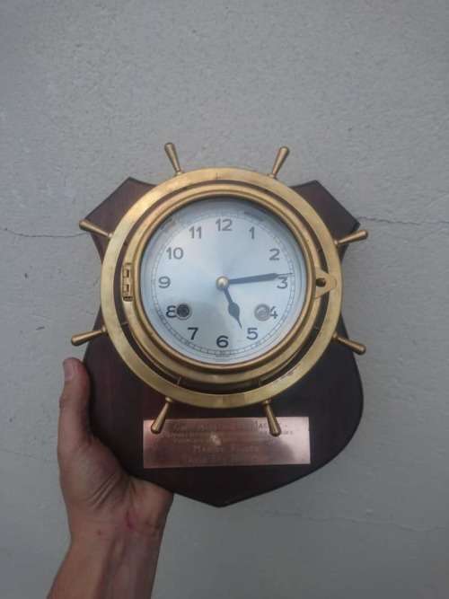 OLD BRASS GERMAN CAPTAIN CABIN CLOCK