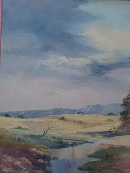 LOVELY ORIGINAL PAINTING BY WELL KNOW ARTIST MARIE RHEEDER 1987  44CM X 59CM WITHOUT FRAME