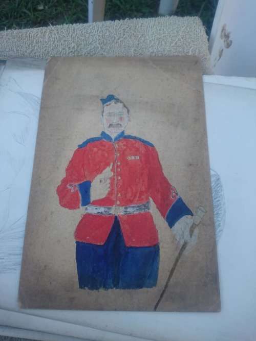 OLD MILITARY OFFICER PAINTING