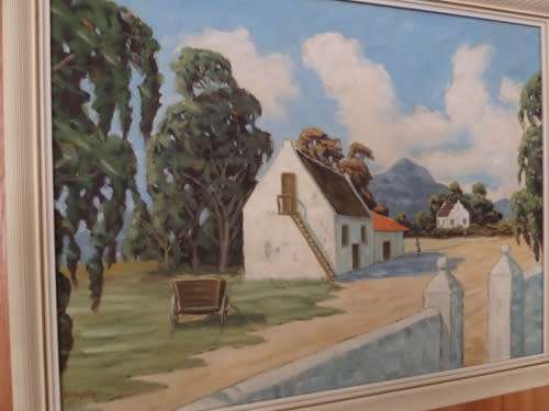 Oil on Board - Farmstead Scene - Frame size 52 cm x 67 cm by W. Pengelly.