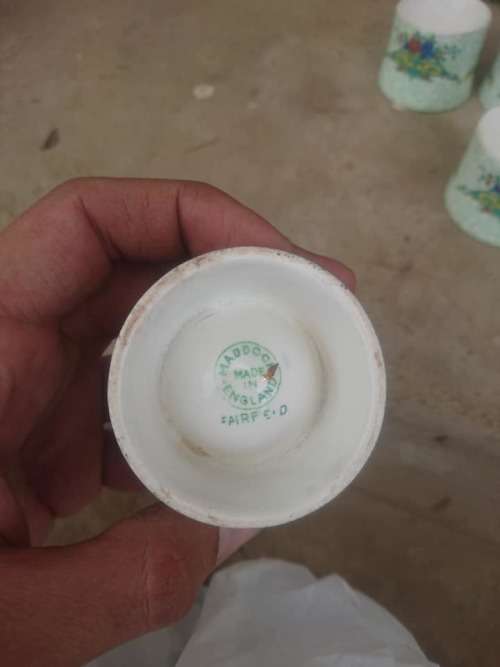 Antique porcelain egg holders